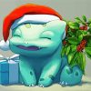 Bullbasaur Enjoying The Christmas paint by numbers