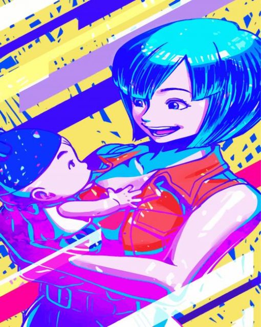 Bulma And A Baby Boy paint by number