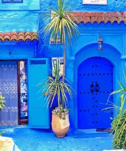 Chefchaouen The Blue Perl paint by numbers