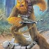 Chewbacca And Stormtrooper Fight paint by numbers