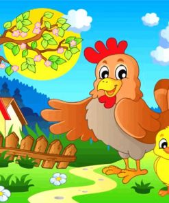 Chickens And Chick paint by number