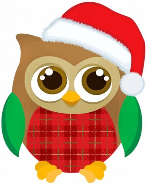 Christmas Owl paint by number