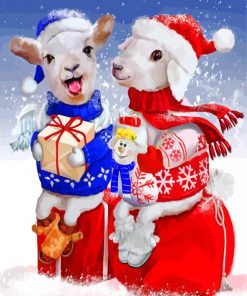 Christmas Sheep paint by numbers