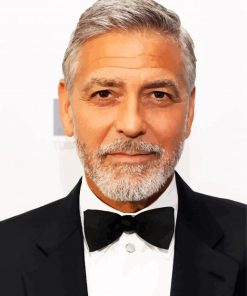 Classy George Clooney paint by number