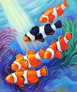 Clownfish Family paint by numbers