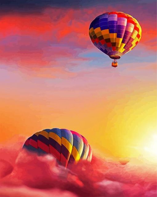 Colourful Airballoons paint by numbers