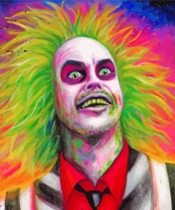 Colorful Beetlejuice Art paint by numbers