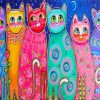 Colourful Cats paint by numbers