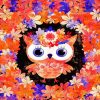 Cute Floral Owl paint by numbers