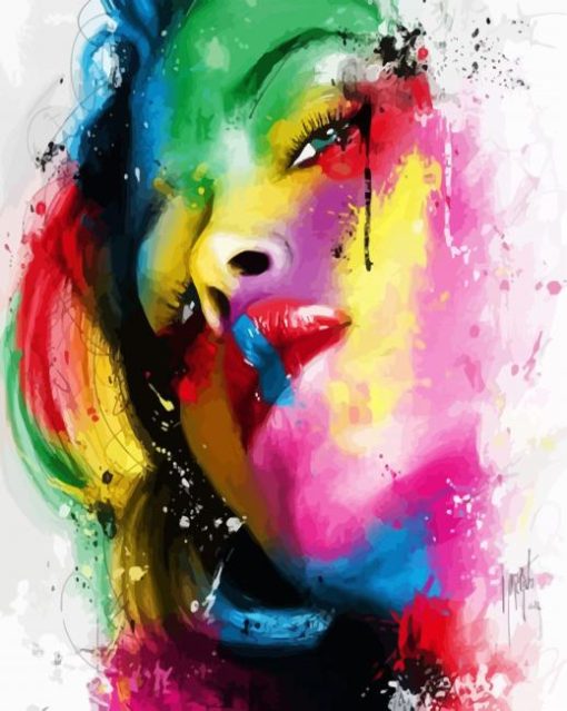 Colorful Woman paint by number