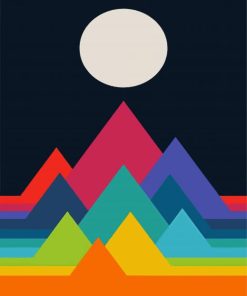 Colourful Mountains paint by numbers