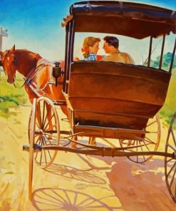 Couple In Carriage paint by number