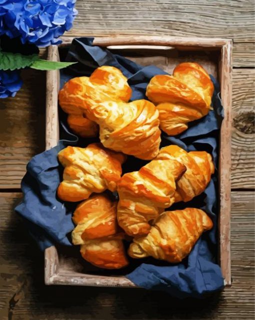 Croissants Food paint by number