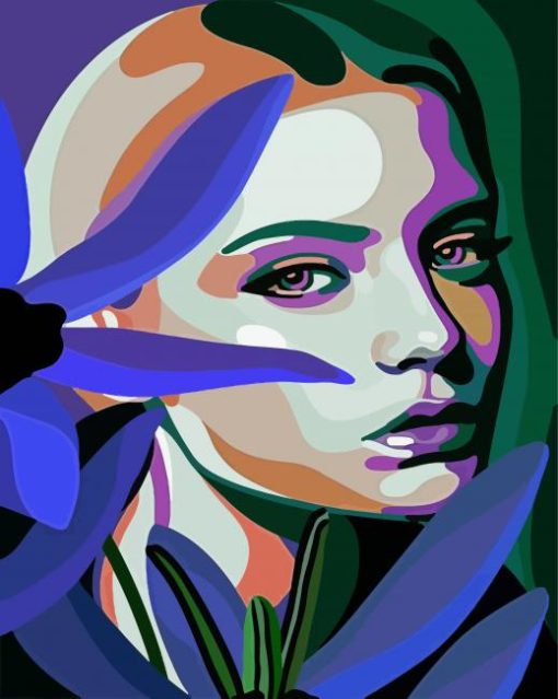 Cubism Young Lady paint by numbers