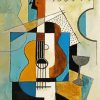 Cubist Guitar paint by number