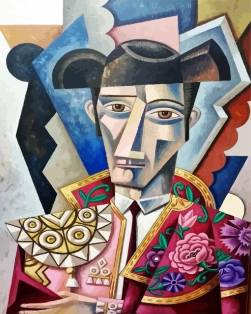 Cubist Hispanic Man paint by number