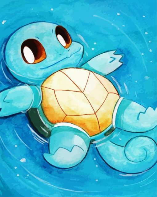 Cute Squirtle paint by numbers
