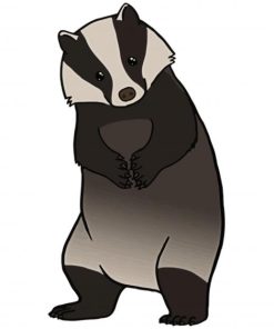 European Badger paint by numbers