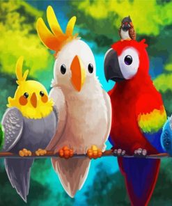 Cute Birds paint by number