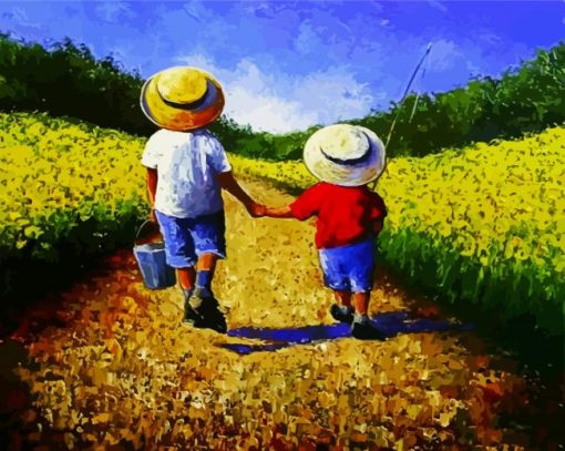 Cute Brothers paint by number