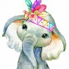 Cute Elephant paint by number
