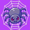 Cute Spider Illustration paint by numbers