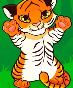 Cute Tiger paint by numbers