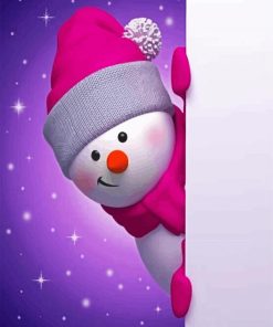 Cute Snowman paint by number
