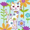 Cute White Cat paint by numbers