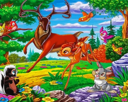 Disney Bambi And Friends Animation paint by numbers