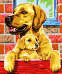 Dog Family paint by numbers