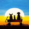 Dogs Silhouette paint by number