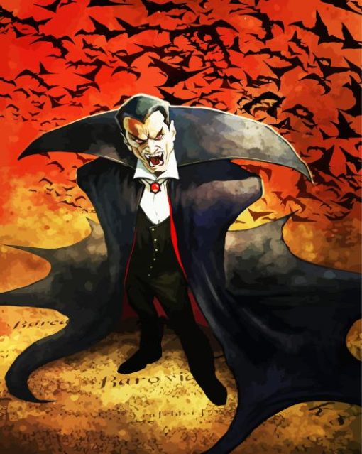 Dracula Man paint by numbers