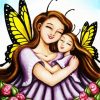 Fairy Mother And Daughter paint by numbers