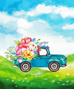 Floral Car paint by numbers