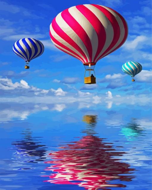 Flying Airballoons paint by numbers