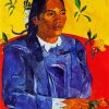 Gauguin Woman With Flower paint by number