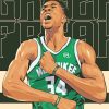 Giannis Antetokounmpo Basketball Player paint by numbers