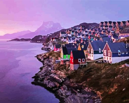 Greenland At Sunset paint by number