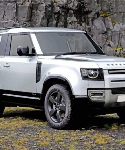Grey Defender Car paint by numbers