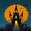 Halloween Castle paint by number