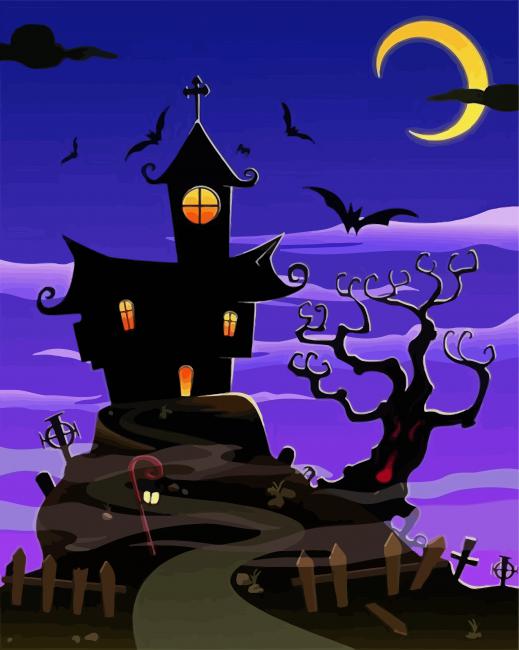 Halloween House paint by number
