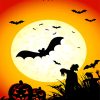 Halloween Silhouette paint by numbers