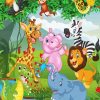 Happy Wild Animals paint by numbers