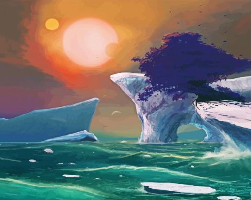 Iceberg Tree paint by number