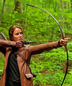 Katniss Everdeen Hunger Games Film paint by number