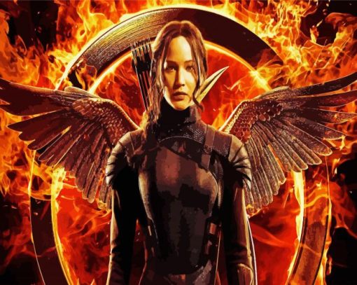 Katniss Everdeen Hunger Games paint by number