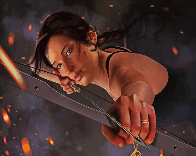 Katniss Everdeen Jennifer Lawrence paint by number