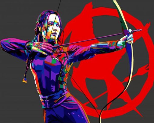 Katniss Everdeen Pop Art paint by number