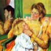 Mary Cassatt Mother Combing Her Child's Hair paint by number